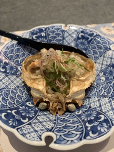 蟹の甲羅焼き